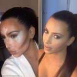 Kim Kardashian charted her makeover and shared images of the process with her 16 million Twitter followers