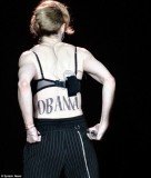 Madonna unveiled a huge Obama temporary tattoo on her back during last night concert in New York