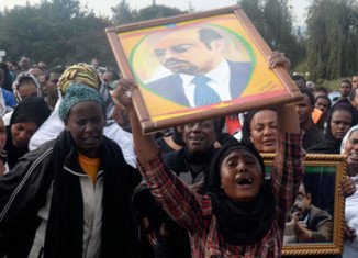 Thousands of Ethiopians are attending the state funeral in Addis Ababa of country's long-serving Prime Minister Meles Zenawi, who died last month