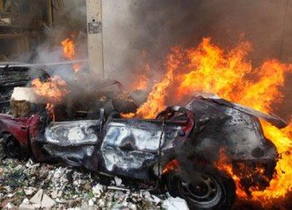 Anti-Syrian politicians in Lebanon have accused Damascus of being behind the car bomb attack