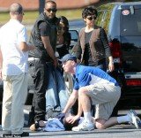 Bobbi Kristina Brown and her boyfriend Nick Gordon came to the aid of a man who had collapsed in the parking lot of an Atlanta strip mall