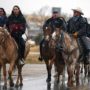 Russell Means funeral: Family sing on horseback in Native American 12-hour traditional memorial