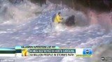 Good Morning America reporter Matt Gutman got a little too close and personal with Hurricane Sandy while reporting on the storm