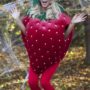 Jenny McCarthy shows off her Halloween strawberry costume