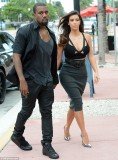 Kim Kardashian and Kanye West were photographed at the exclusive Prime 112 restaurant in Miami