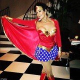 Kris Jenner is seen in a new Twitter image dressed up as Wonder Woman