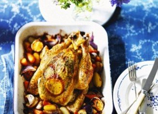 Lemon and tarragon roast chicken