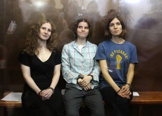 Pussy Riot members were jailed for two years for staging an anti-Kremlin protest in Moscow's main cathedral