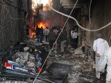 At least 34 people have been killed and many injured by two car bomb explosions in Jaramana, a south-eastern district of Damascus