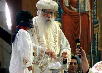 Bishop Tawadros’ name was selected from a glass bowl by a blindfolded boy at a ceremony in Cairo's St Mark's Cathedral