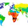CIA World Factbook: map of life expectancy across world’s countries