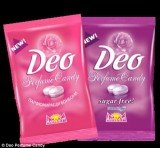 Deo Perfume Candy contains chemical compounds that cannot be broken down by the body and so are excreted through the skin