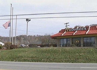 Follansbee McDonald’s restaurant hung the US flag at half-mast and upside-down