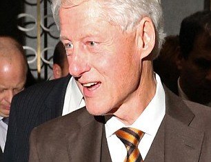 Former President Bill Clinton looked remarkably trim as he left a plush London restaurant