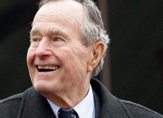 Former President George HW Bush is being treated for bronchitis in hospital in Houston
