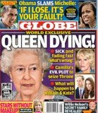 Globe magazine has published a shocking front cover claiming that Queen Elizabeth is dying and Camilla has an evil plot to seize the throne