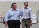 Governor Chris Christie telephoned Barack Obama after his election win but only sent an email to Mitt Romney