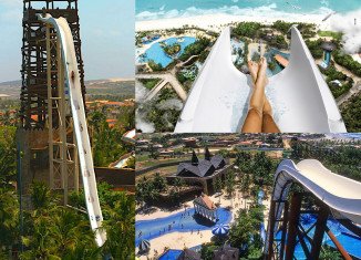 Insano, the world’s tallest water slide, is towering over the Brazilian landscape at a whopping 41 metres high, it is the equivalent of a 14-storey building
