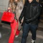 Jennifer Lopez fashion faux: bizarre ensemble of fur coat and tracksuit bottoms