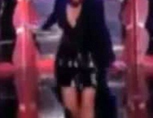 Kim Kardashian slipped up as she walked onstage at the MTV EMA's