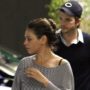 Mila Kunis and Ashton Kutcher at Ampersand cafe in Sydney for two days in a row