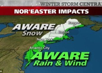 Nor’easter storm on Wednesday threatens to bring chilly temperatures and even snow