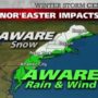 Nor’easter threatens to hit East Coast with 60 mph winds and snow on Wednesday