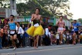 Up to 100 runners, men and women, from the Marikina suburb of Manila in the Philippines competed in the whacky annual race, Tour of Heels