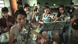 An orchestra of young musicians from a Paraguayan slum has been touring South America, using instruments constructed entirely from recycled materials
