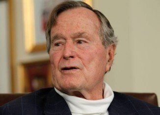 George H. W. Bush has been in intensive care with a fever since Sunday