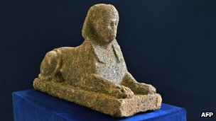 Italian police say they have recovered a stolen 2,000-year-old Egyptian sphinx near the capital Rome
