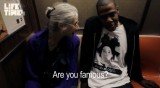 Jay-Z talks to old lady on subway and she has no idea who he is