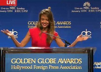 Jessica Alba announced Golden Globe nominations from the Beverly Hilton Hotel