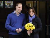 Kate Middleton emerged from the King Edward VII Hospital looking relaxed, carrying a bouquet of yellow flowers and giving a brief smile to the waiting press with Prince William