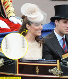 Kate Middleton wore a delicate pair of imitation diamond-and-pearl earrings to the Diamond Jubilee service at St Paul’s Cathedral earlier this year