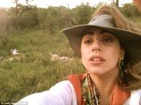 Lady Gaga got up close and personal to some Lions as she went on safari in South Africa