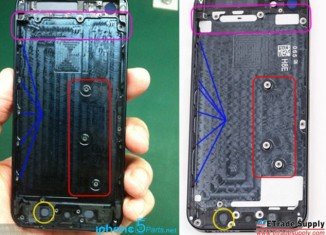 Pictures leaked online claim to show the case for the forthcoming iPhone 5S