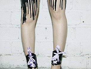 Brand new label URB clothing have jumped on board the trend for statement legs creating outlandish punky hosiery that's not for the faint-hearted