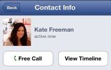 Facebook has added a feature in its mobile phone app that allows free calling for US iPhone users