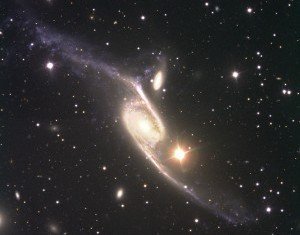 NGC 6872, a galaxy about 212 million light-years away in the constellation Pavo, was already known to be among the largest spiral galaxies
