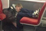One passenger has starting collating photos of the funniest sleepers public transport can offer