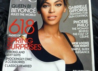 Beyonce appears to be the March cover of Vogue magazine as an image showing the star was leaked online