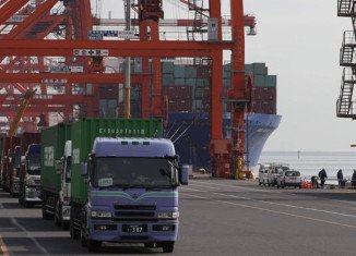 Japan's monthly trade deficit hit a record in January after its recent aggressive monetary policy stance weakened the yen sharply