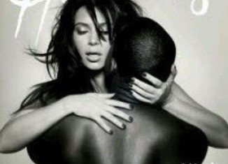 Kim Kardashian and Kanye West posed nude on the cover of French fashion magazine L'Officiel Hommes