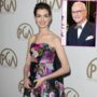 Anne Hathaway is anonymous for Manolo Blahnik