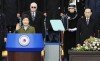 Park Geun-hye was sworn in as South Korea's president promising a tough stance on national security and an era of economic revival