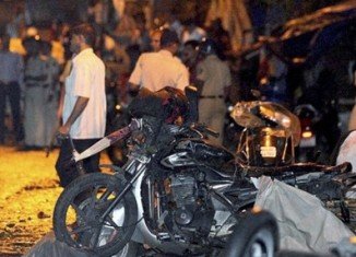 Twin blasts have killed 12 people in the southern Indian city of Hyderabad
