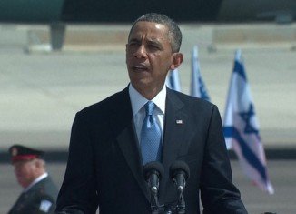 Barack Obama has arrived in Tel Aviv for his first trip to Israel as US president