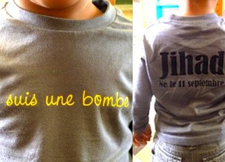 Bouchra Bagour has gone on trial in southern France for sending her 3-year-old son to nursery school wearing a T-shirt reading I am a bomb and Born on September 11