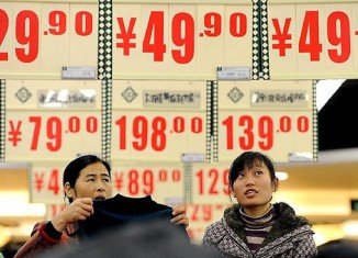 China's inflation rate hit a 10-month high in February after Lunar New Year festivities drove up food prices